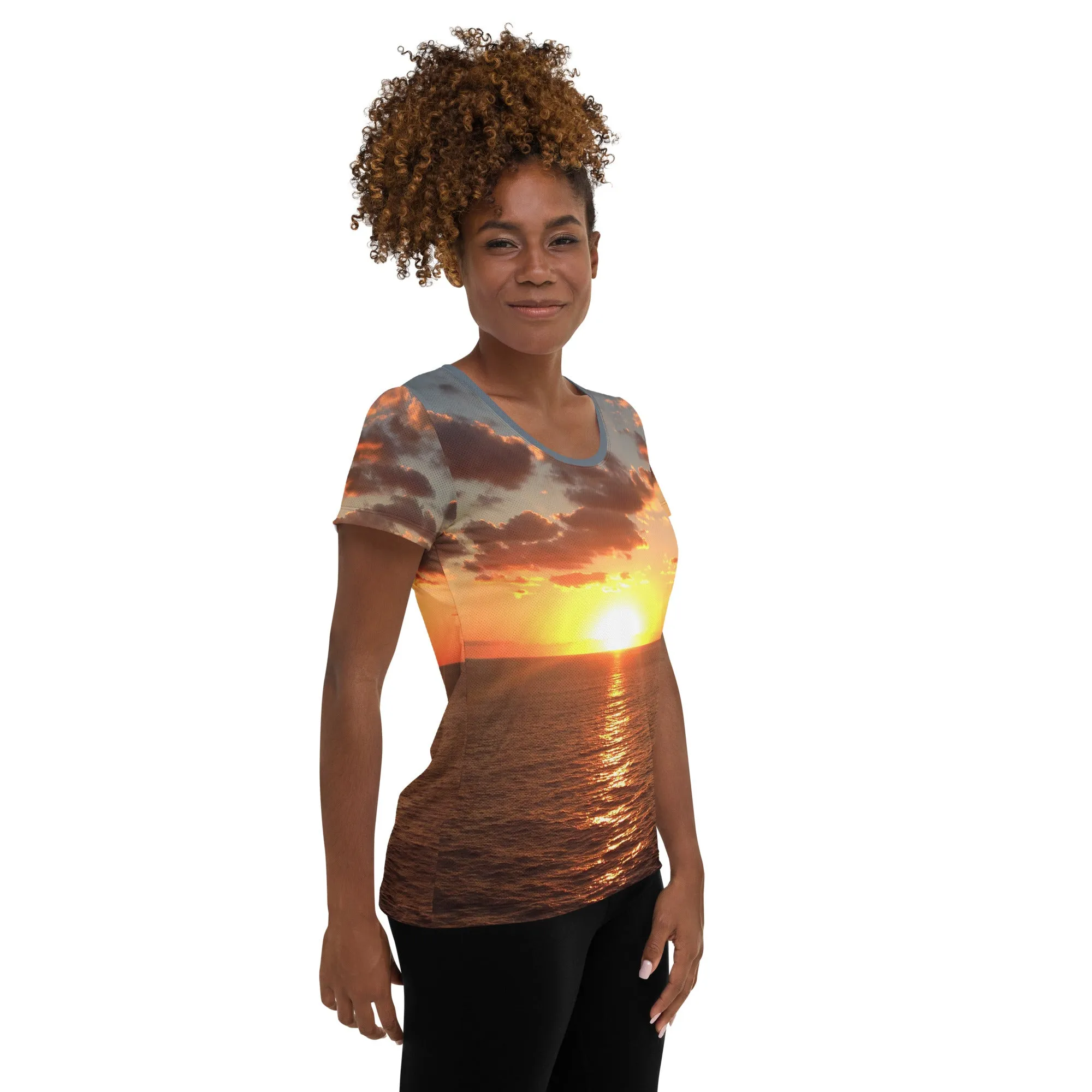 Explore: Florida Sunrise Athletic Tee for Women