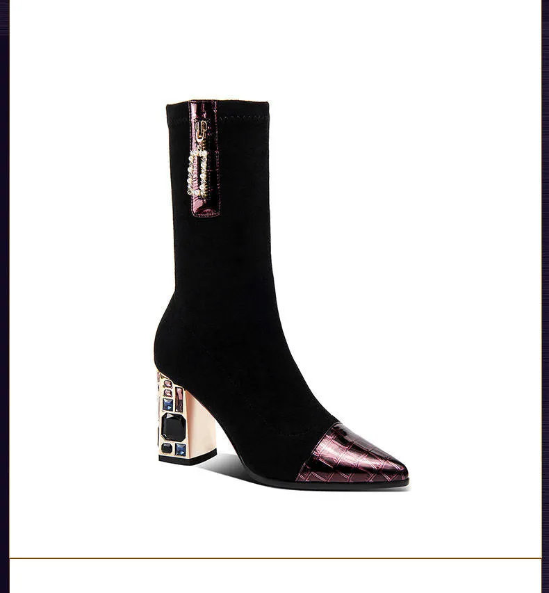 Fashion Elastic ankle Boots Women 2021