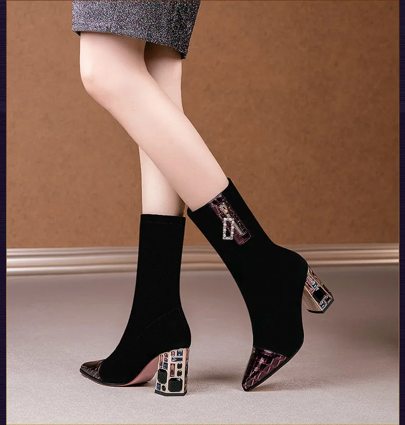 Fashion Elastic ankle Boots Women 2021