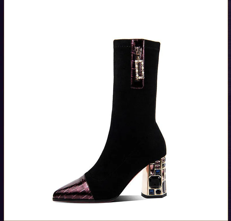 Fashion Elastic ankle Boots Women 2021