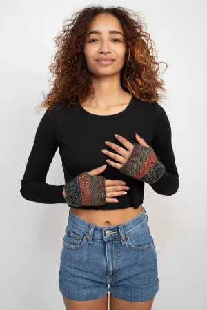 Faux Mohair Stripe Mini Palm Warmer