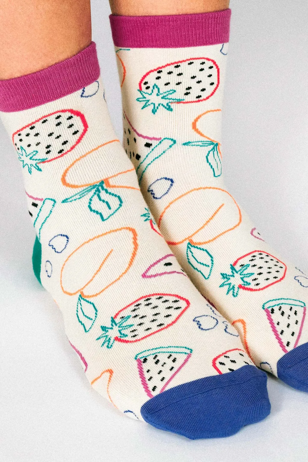 Favorite Fruits Knit Ankle Sock by Hannah Packer