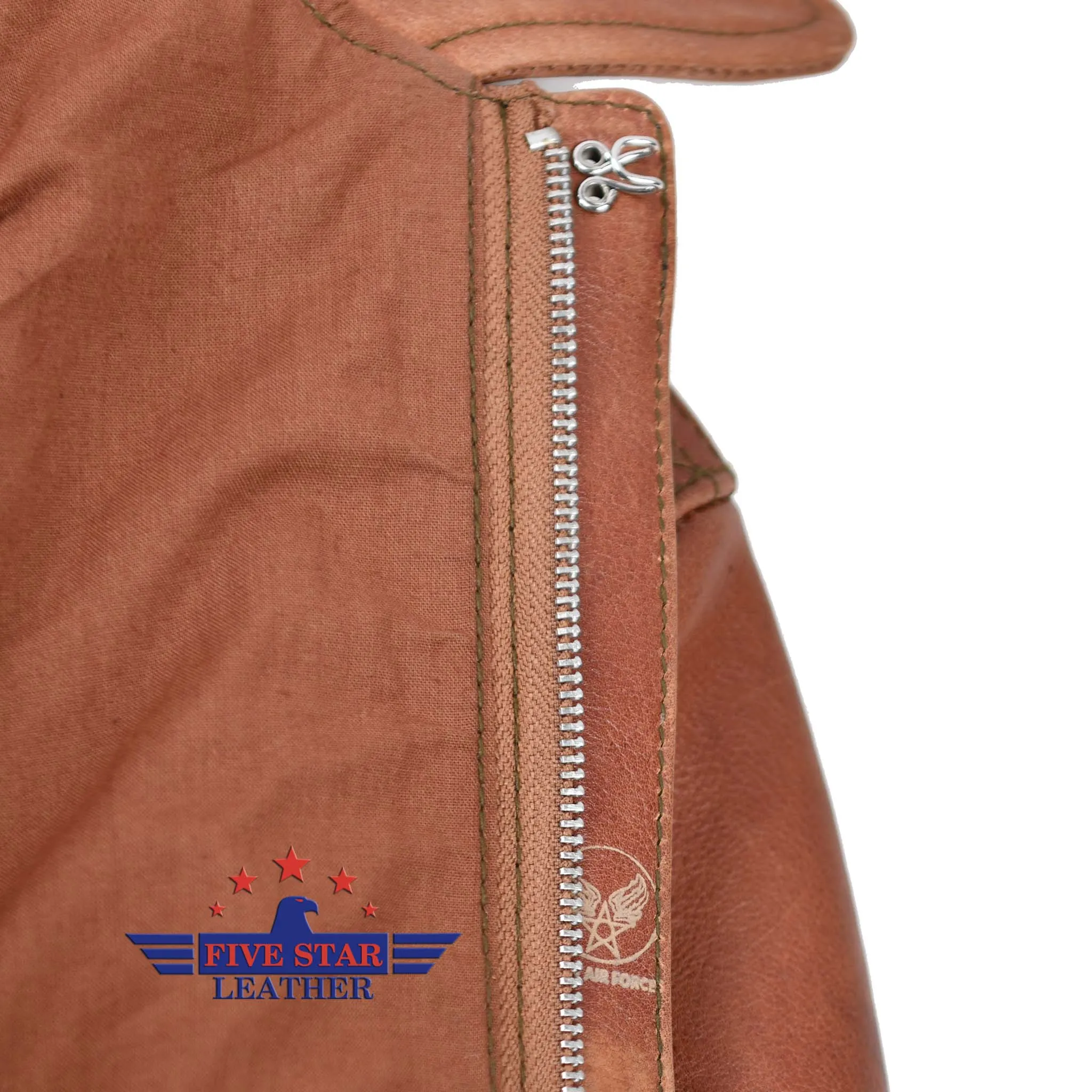 FiveStar Leather Men A2 Repro Monarch Mfg. Co. DWG. No. 301415 A.C. Order W535-A.C-23378 Visky Horsehide