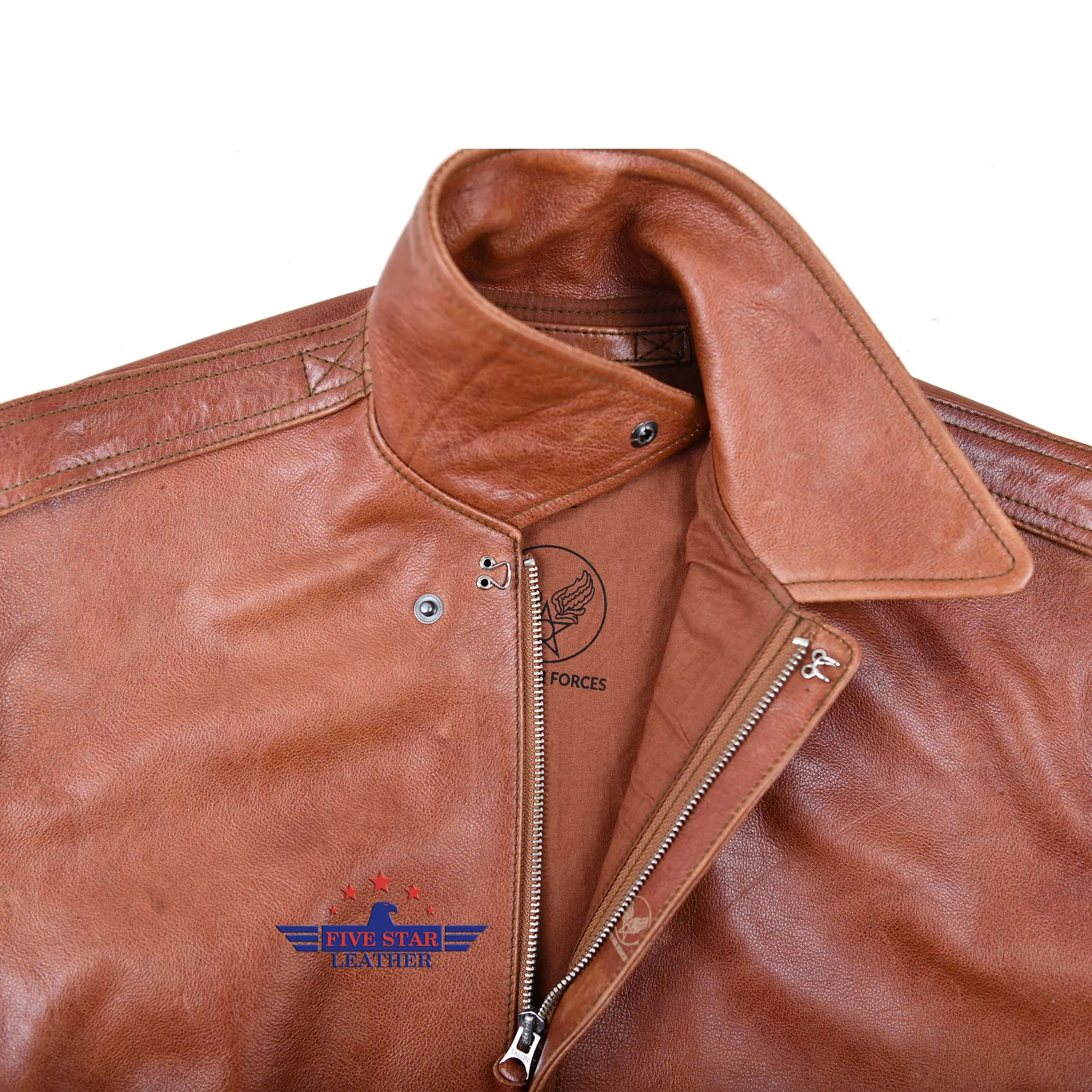 FiveStar Leather Men A2 Repro Monarch Mfg. Co. DWG. No. 301415 A.C. Order W535-A.C-23378 Visky Horsehide