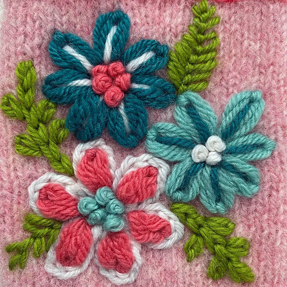 Floral Wrist Warmers PDF pattern