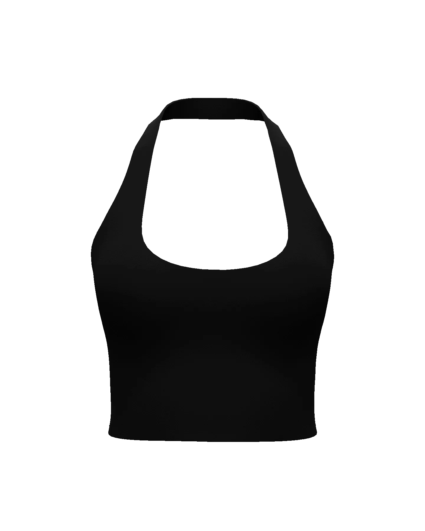 FlowForm Halter Low-Cut Cropped Top (with built in pads)