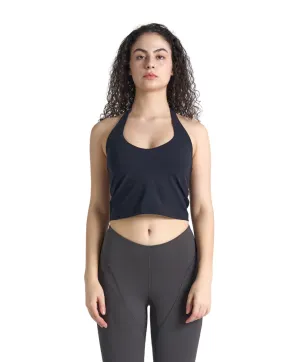 FlowForm Halter Low-Cut Cropped Top (with built in pads)
