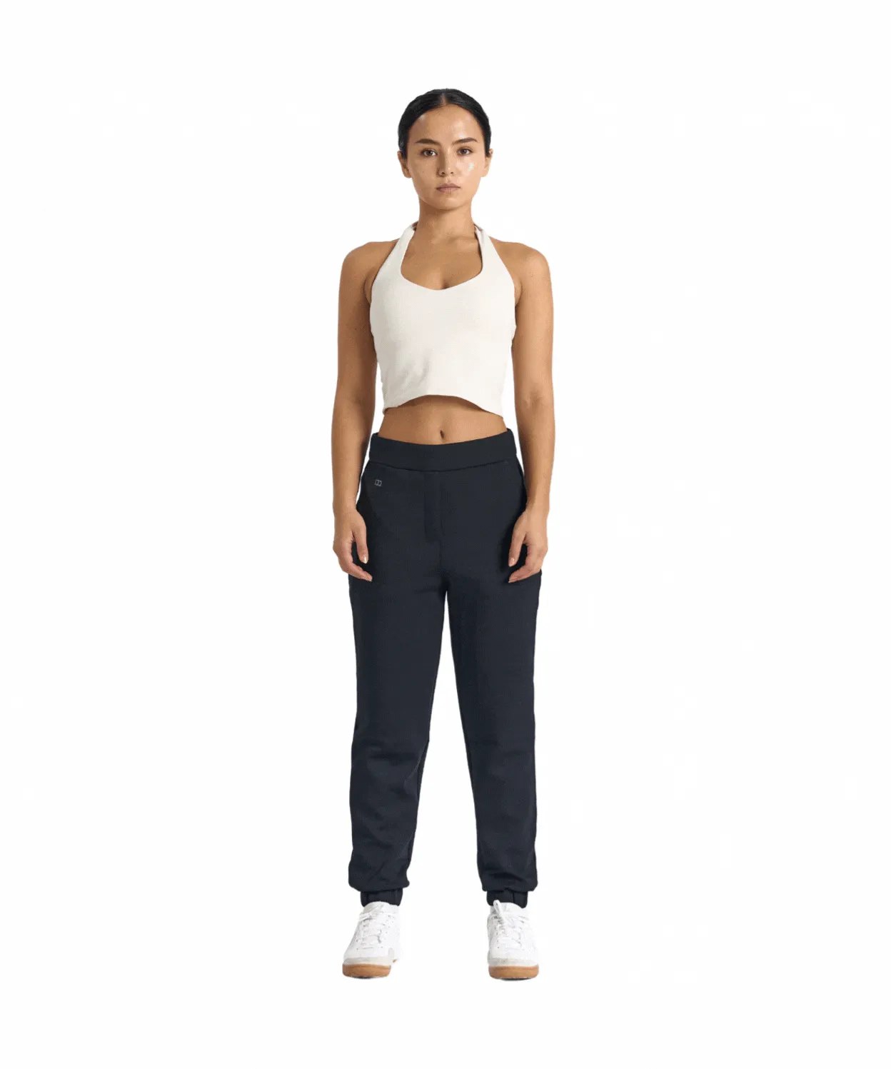 FlowForm Halter Low-Cut Cropped Top (with built in pads)