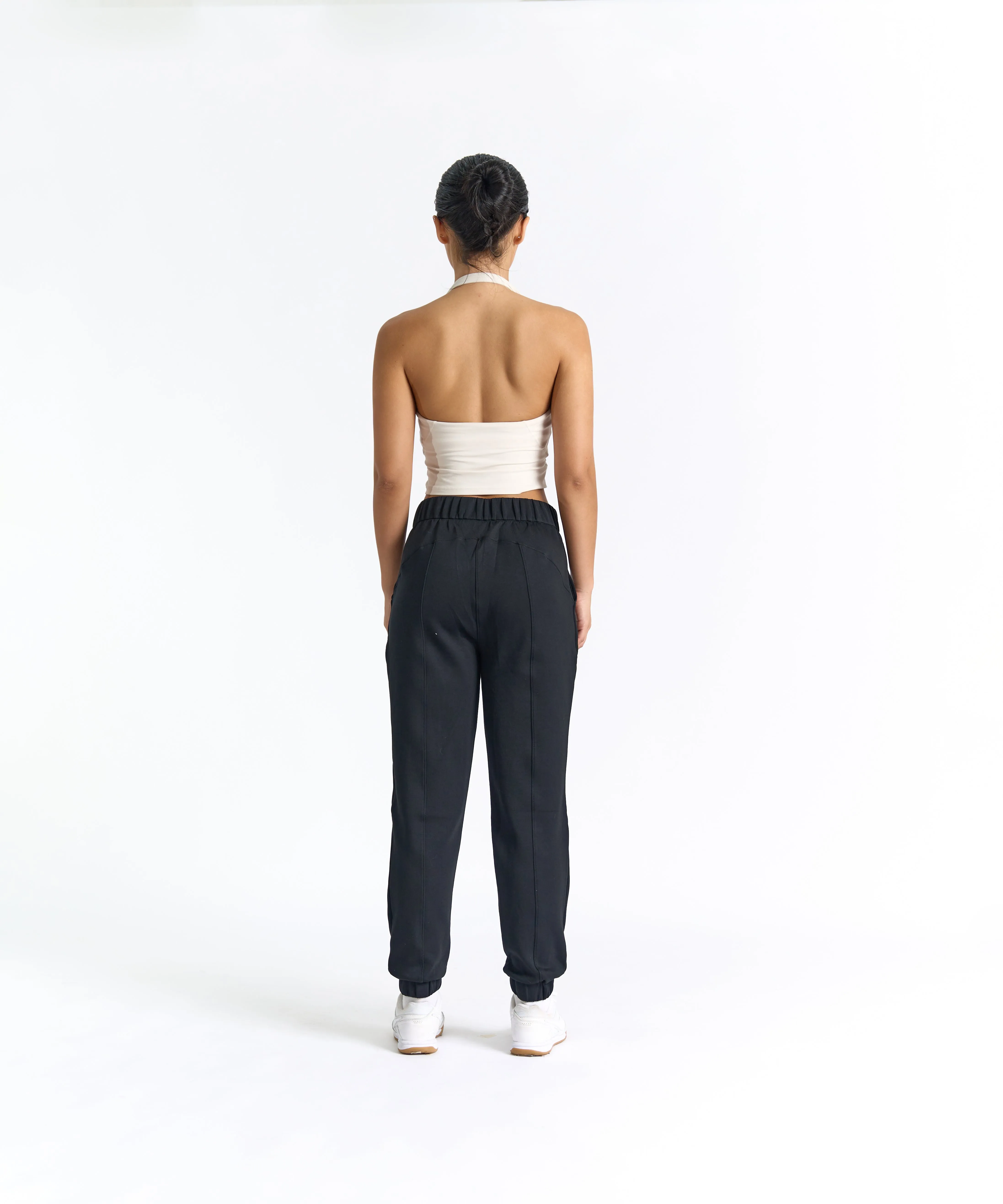 FlowForm Halter Low-Cut Cropped Top (with built in pads)