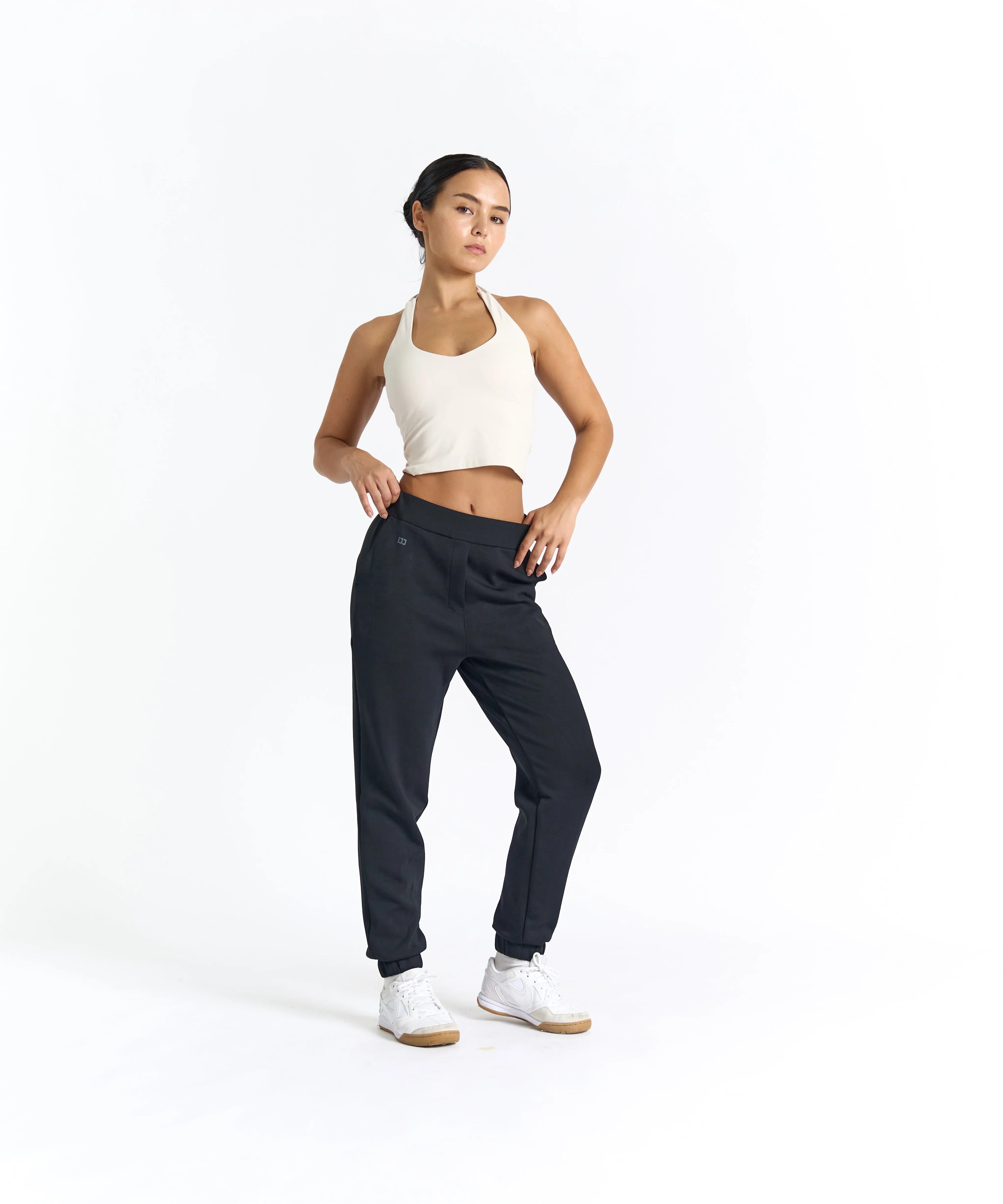 FlowForm Halter Low-Cut Cropped Top (with built in pads)