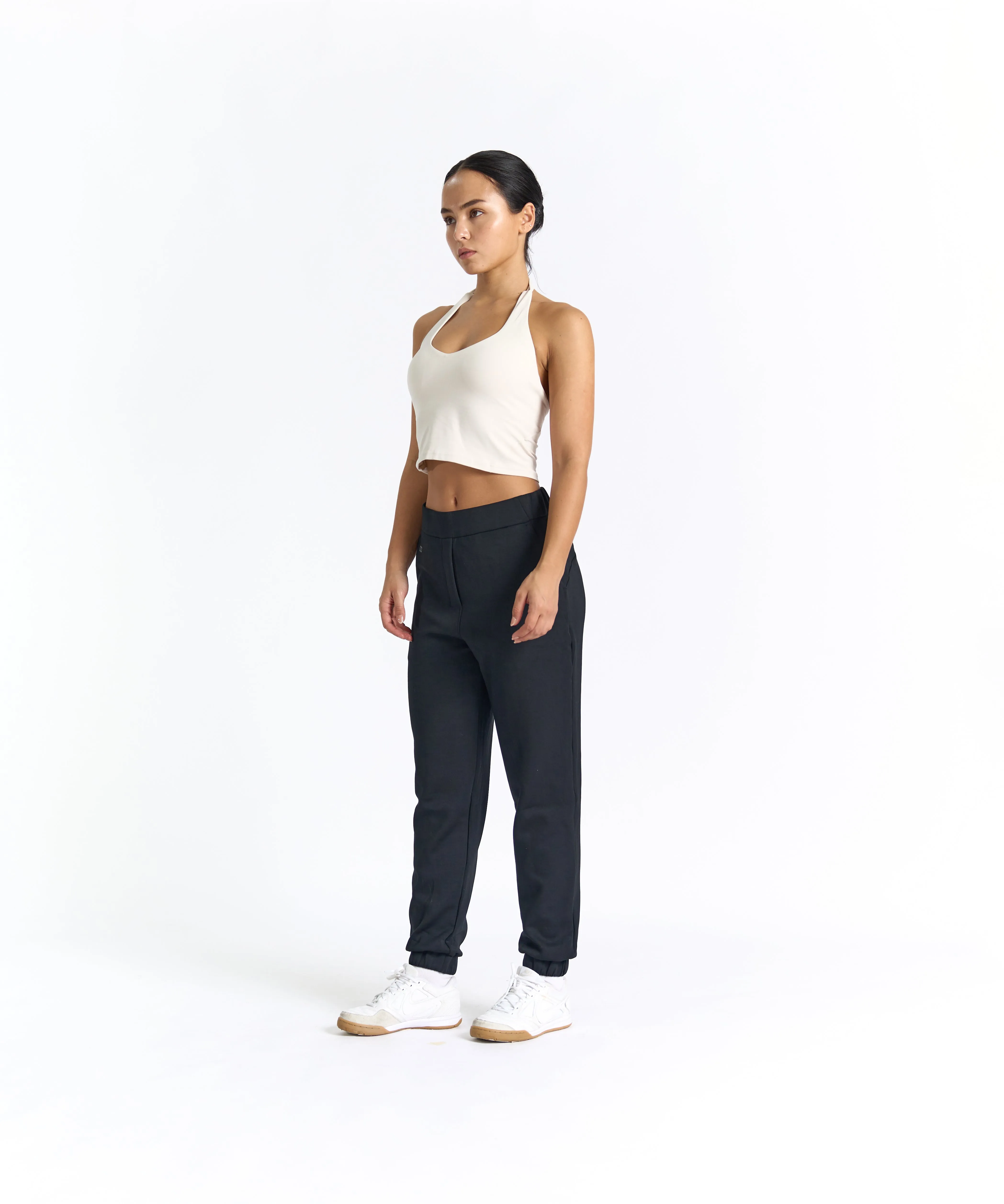 FlowForm Halter Low-Cut Cropped Top (with built in pads)
