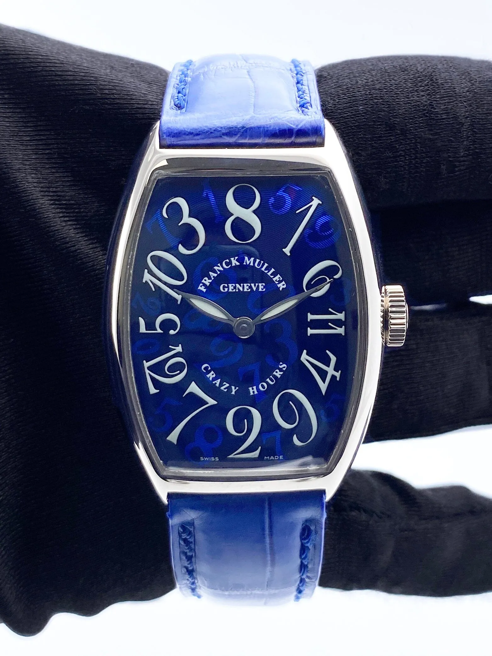 Franck Muller Crazy Hours 5850 CH Blue Dial Mens Watch