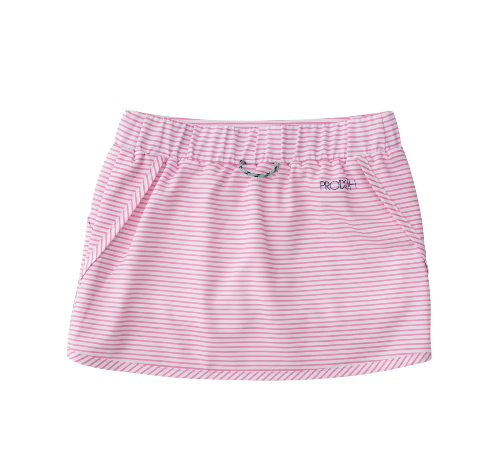 Fuchsia Pink Stripe Athletic Pull-On Skort