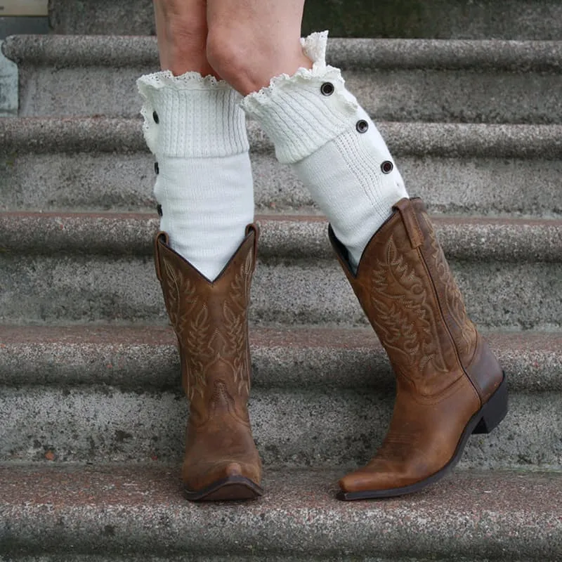Full-Lenght Buttoned Leg Warmers