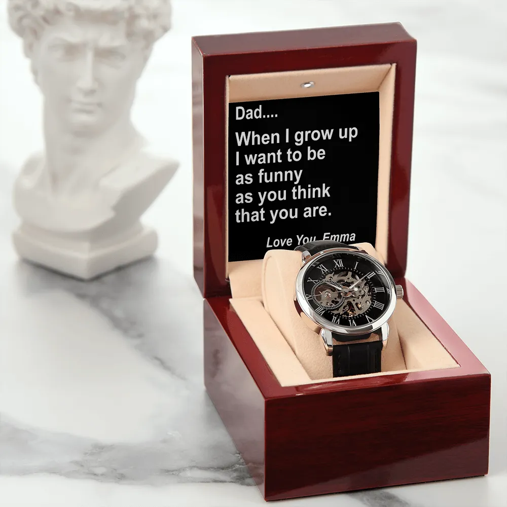 Funny Gift For Dad, Personalized Card Watch For Dad
