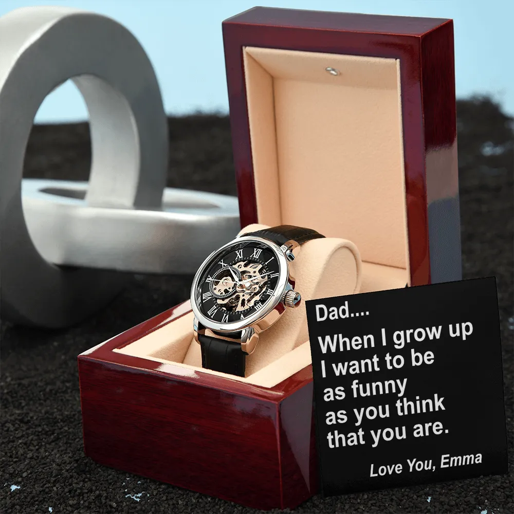 Funny Gift For Dad, Personalized Card Watch For Dad