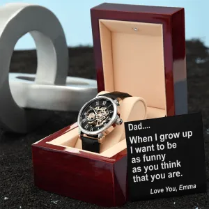 Funny Gift For Dad, Personalized Card Watch For Dad