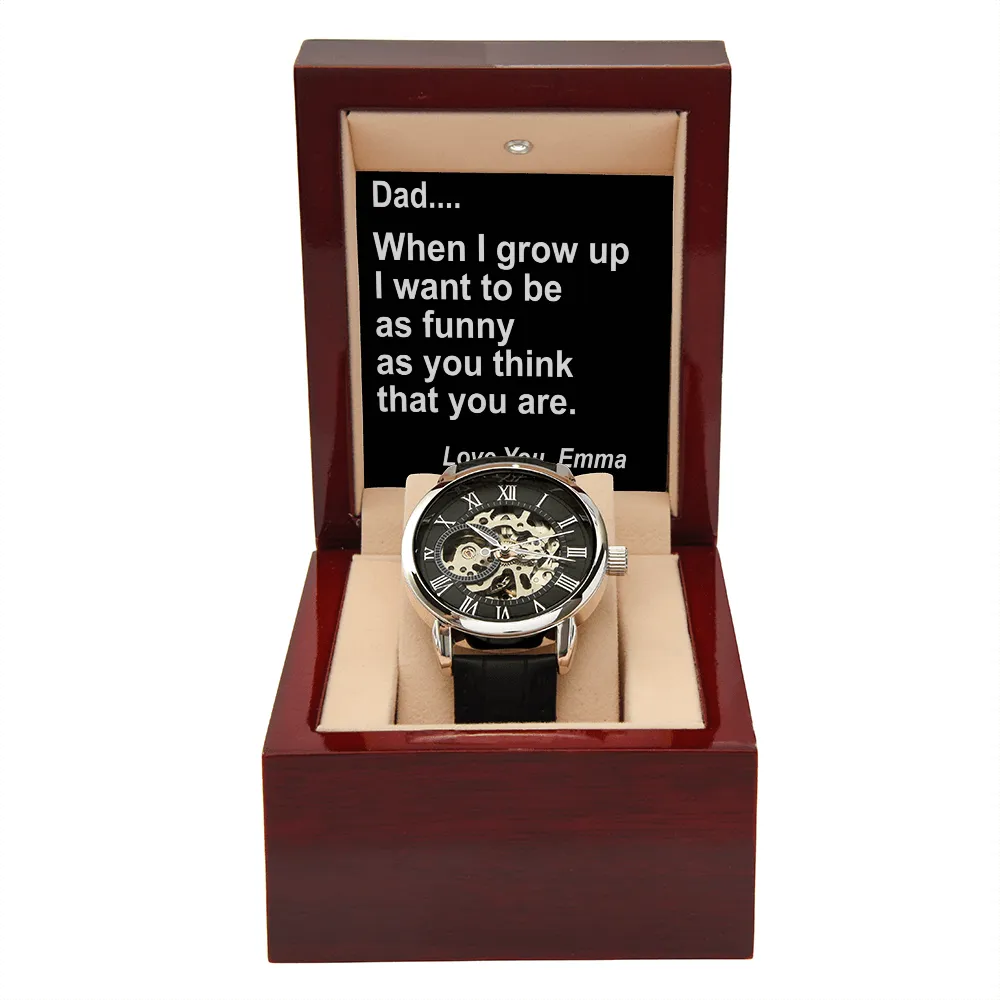 Funny Gift For Dad, Personalized Card Watch For Dad