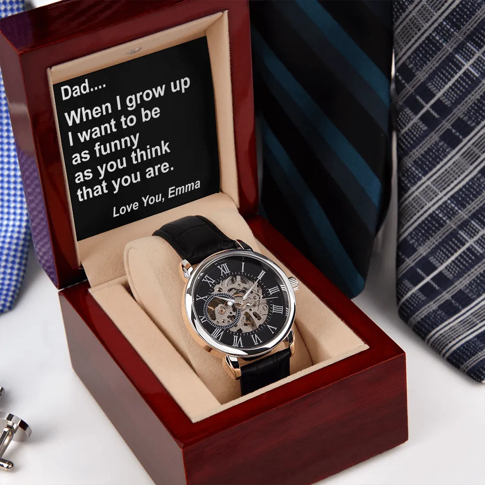 Funny Gift For Dad, Personalized Card Watch For Dad