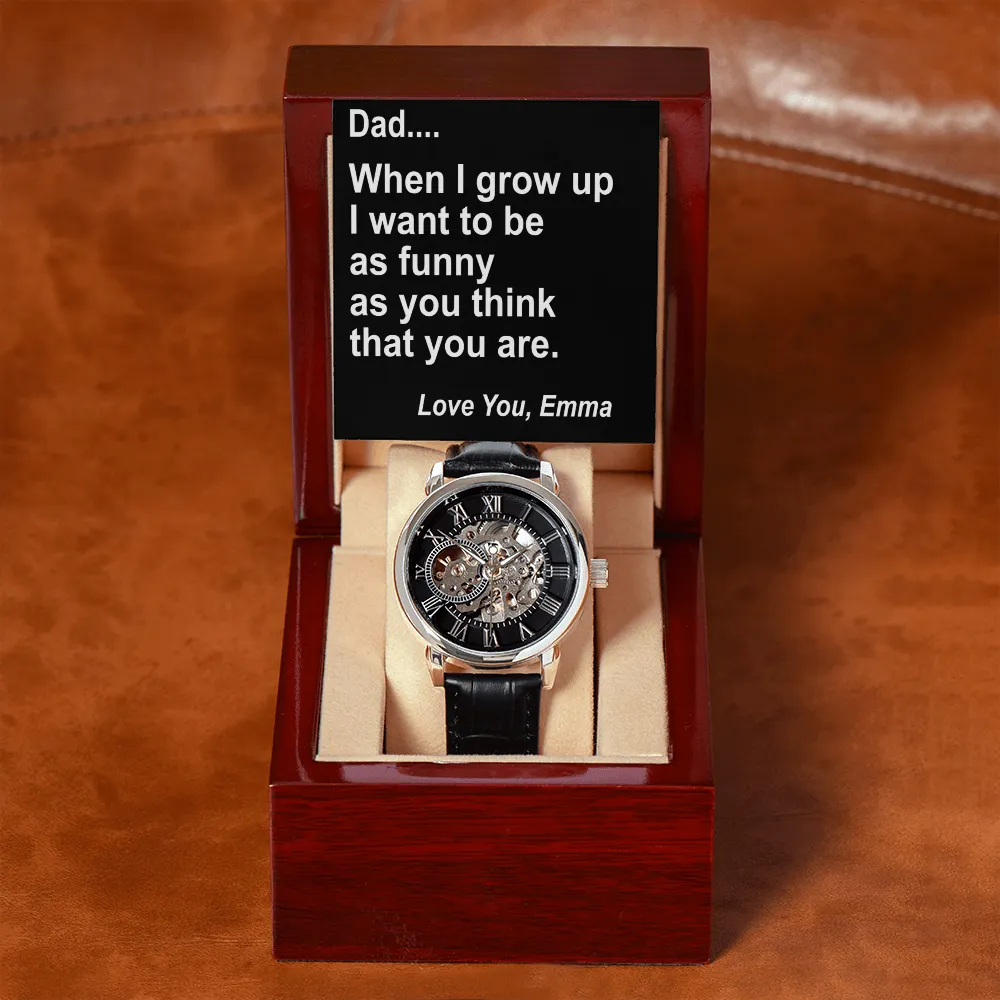 Funny Gift For Dad, Personalized Card Watch For Dad