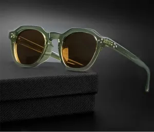 Galle | Retro Polarized Sunglasses for Men - Ultralight TR90 Frame with Polygon Design