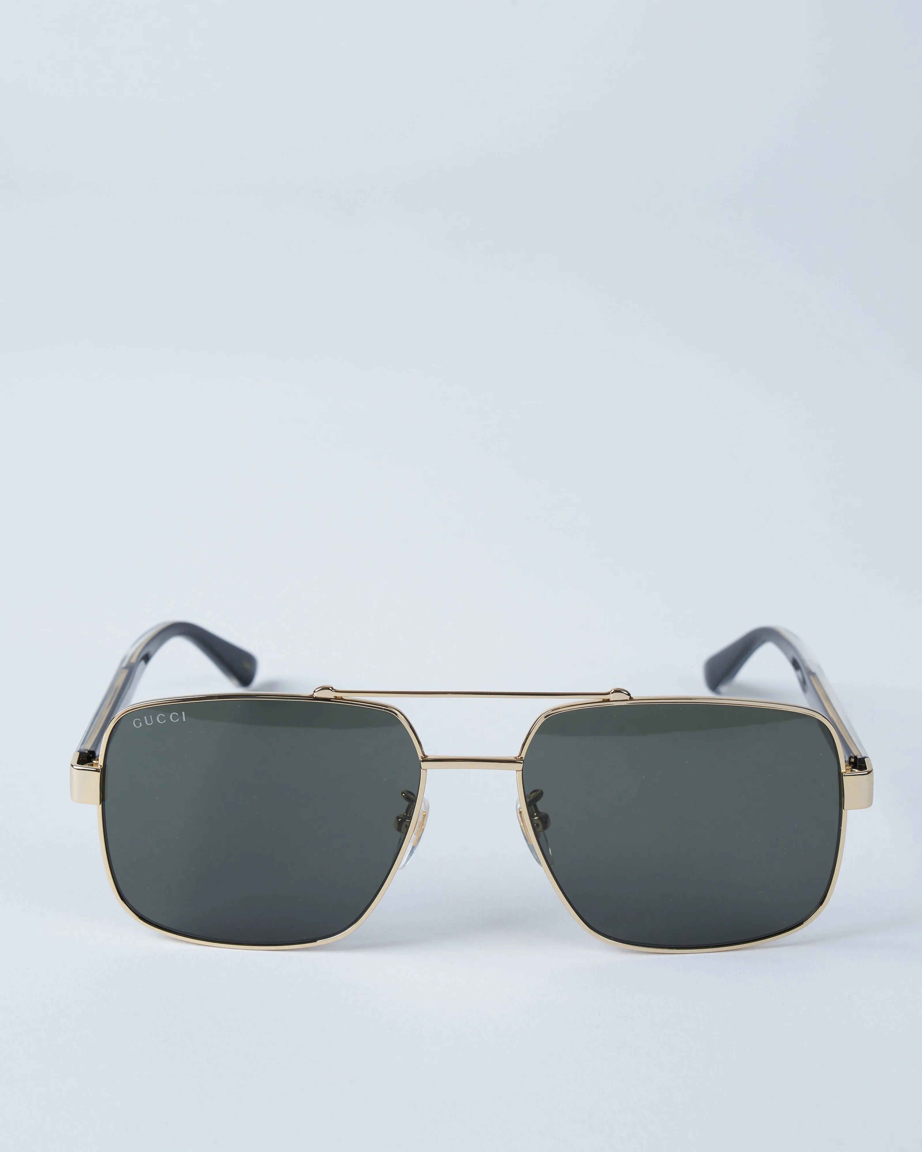 gg0529s-001 metal sunglasses - gold/grey