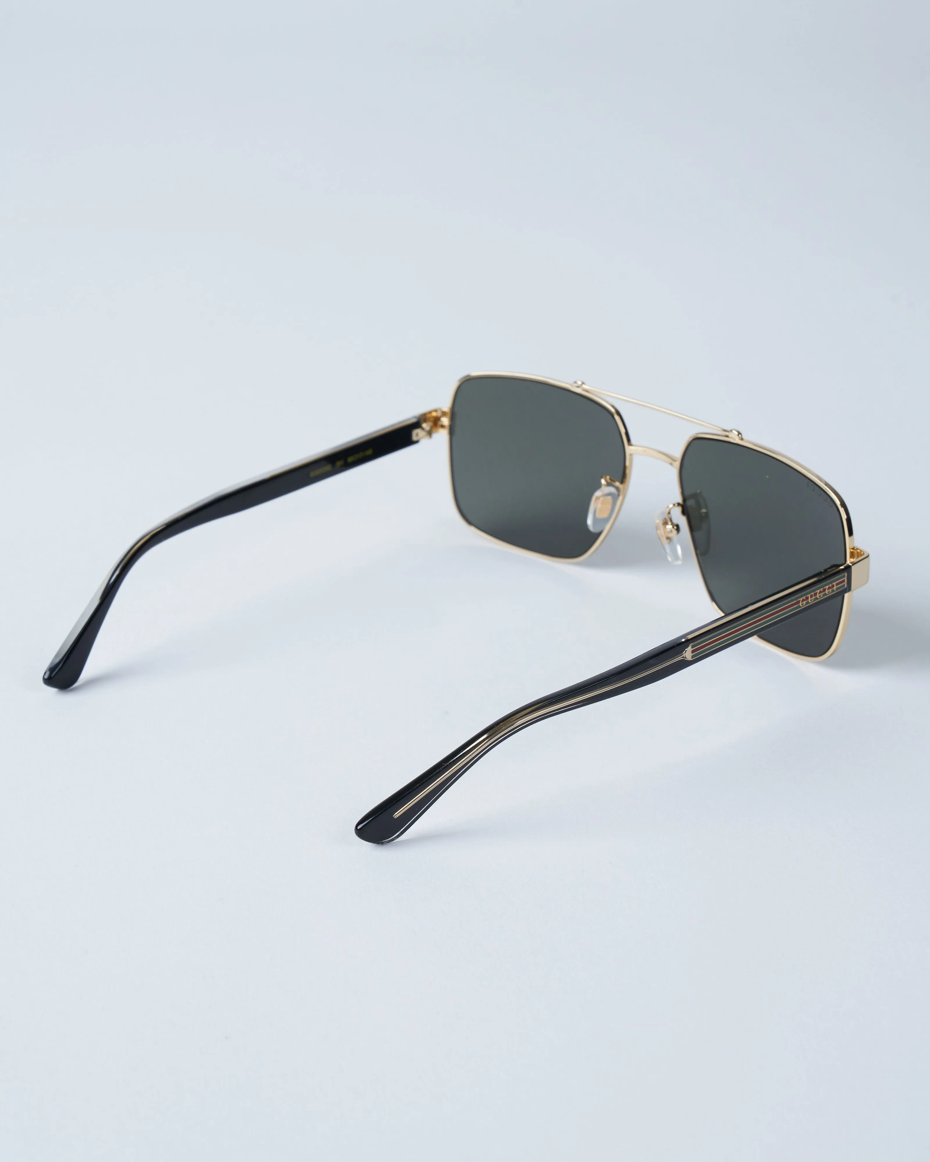 gg0529s-001 metal sunglasses - gold/grey