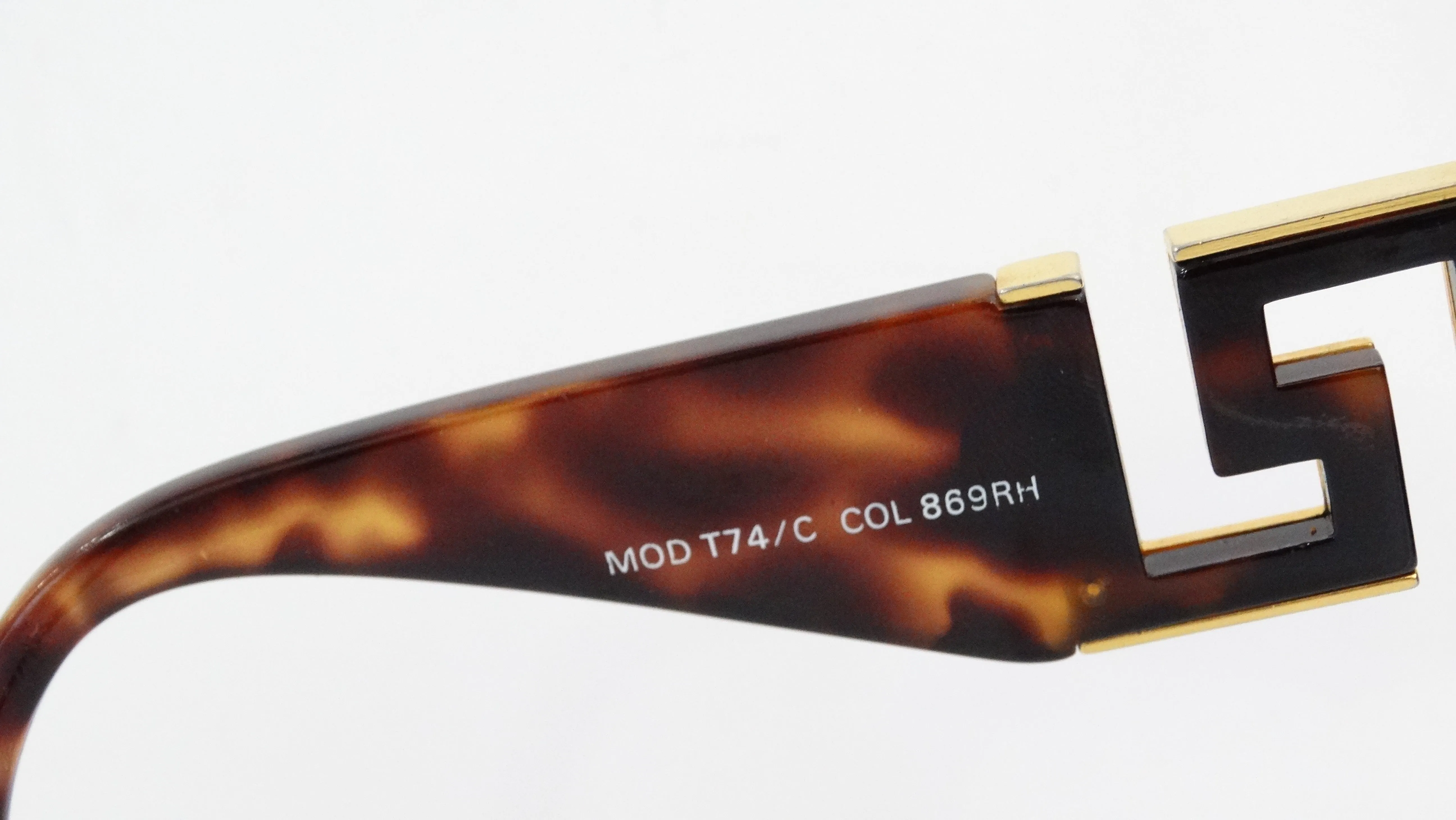 Gianni Versace Greek Key Tortoise Sunglasses