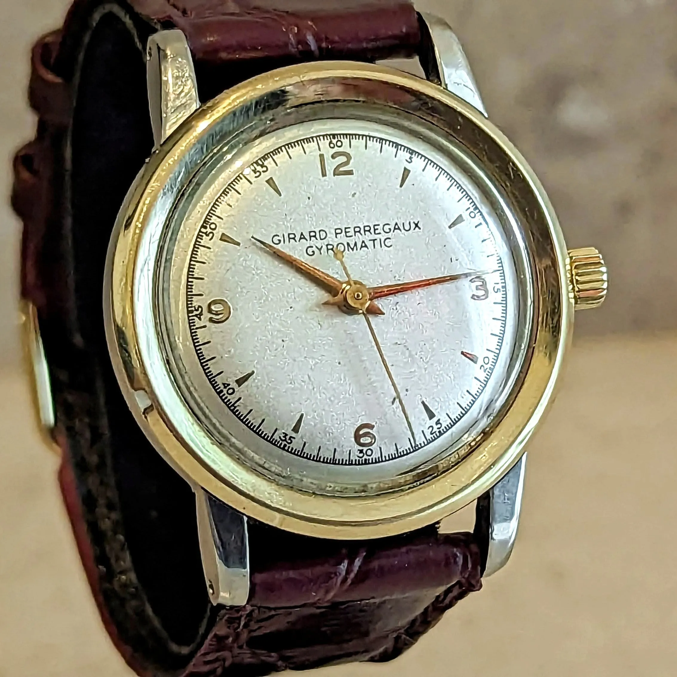 GIRARD-PERREGAUX Gyromatic Wristwatch Swiss Automatic Cal 47 AE Ref 6373 Watch
