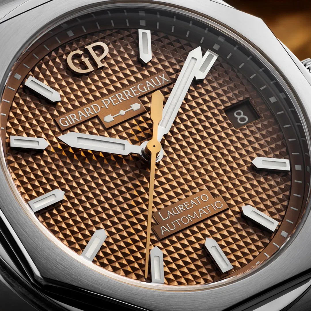 Girard-Perregaux Laureato 38mm Watch with Sunray Copper Dial