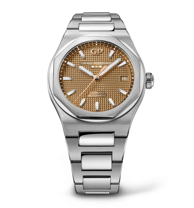 Girard-Perregaux Laureato 38mm Watch with Sunray Copper Dial