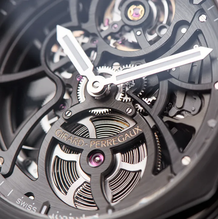 Girard-Perregaux Laureato Skeleton Ceramic 42mm Watch with Black Ceramic Bracelet