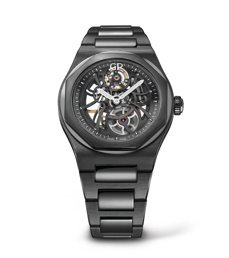 Girard-Perregaux Laureato Skeleton Ceramic 42mm Watch with Black Ceramic Bracelet