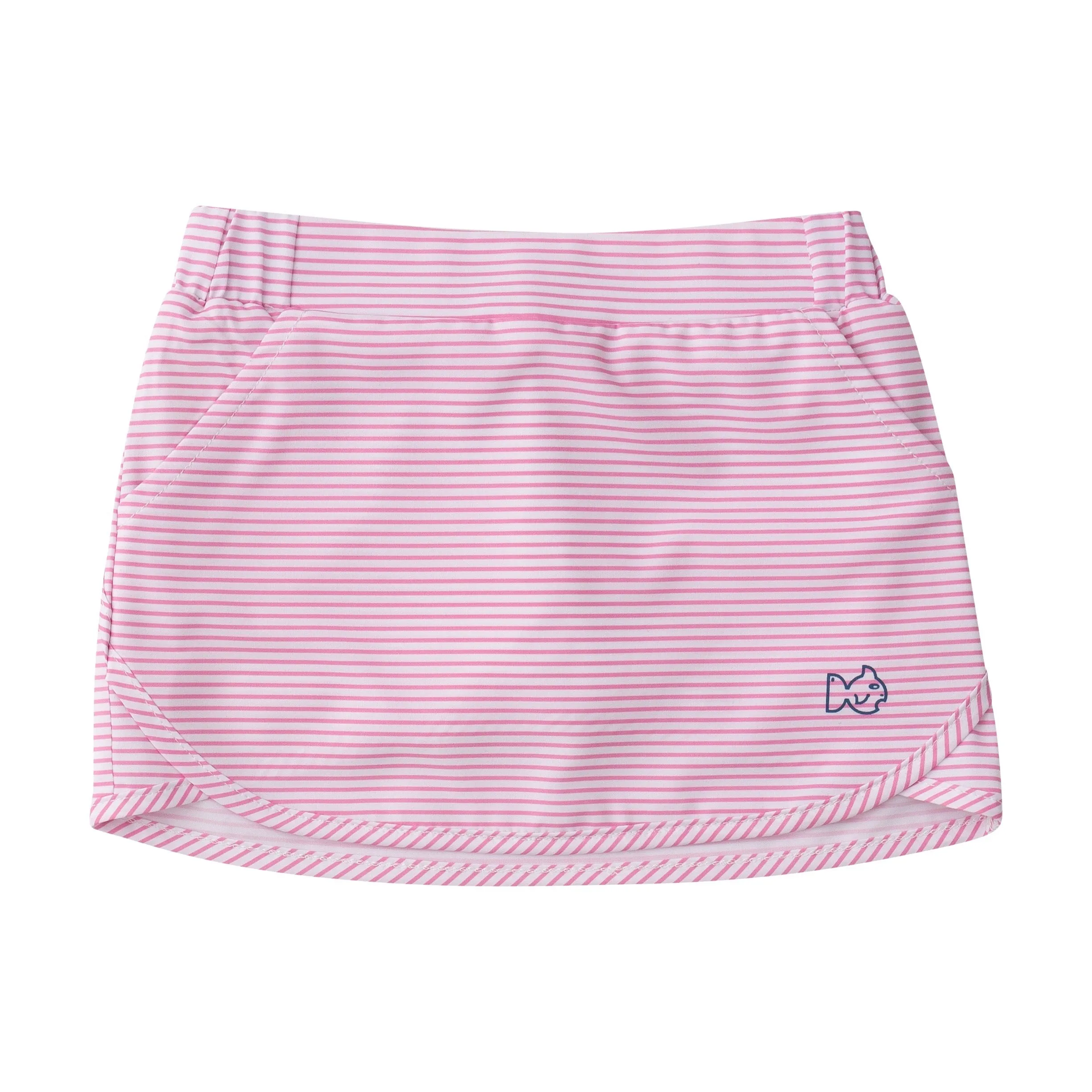 Girls' Carolina Catch Skort in Fuchsia Pink Stripe