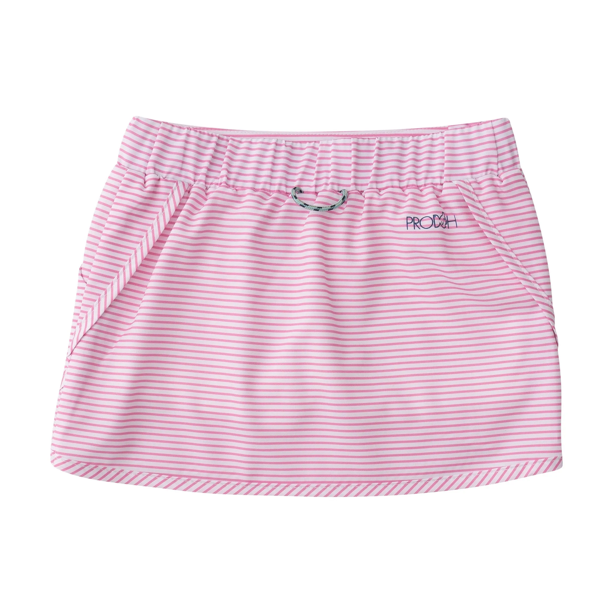 Girls' Carolina Catch Skort in Fuchsia Pink Stripe