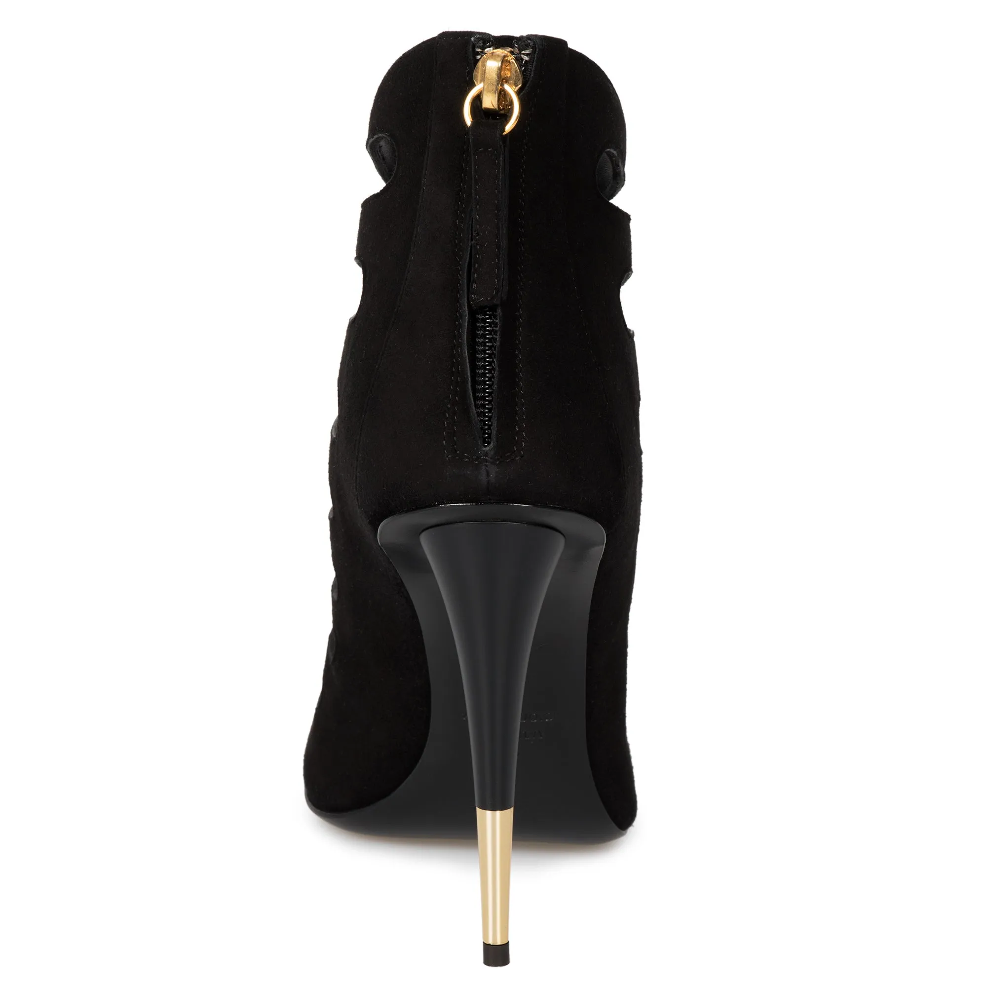 Giuseppe Zanotti Ester Black Cutout Suede 120mm Ankle Boots