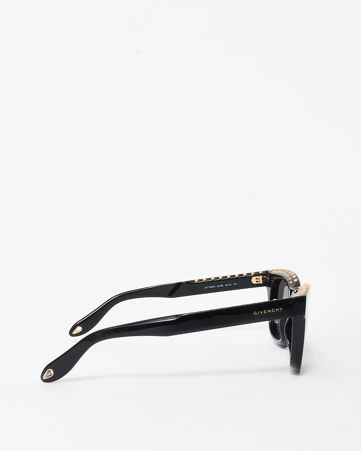 Givenchy Black Acetate & Gold Studded GV 7006/S Wayfarer Sunglasses