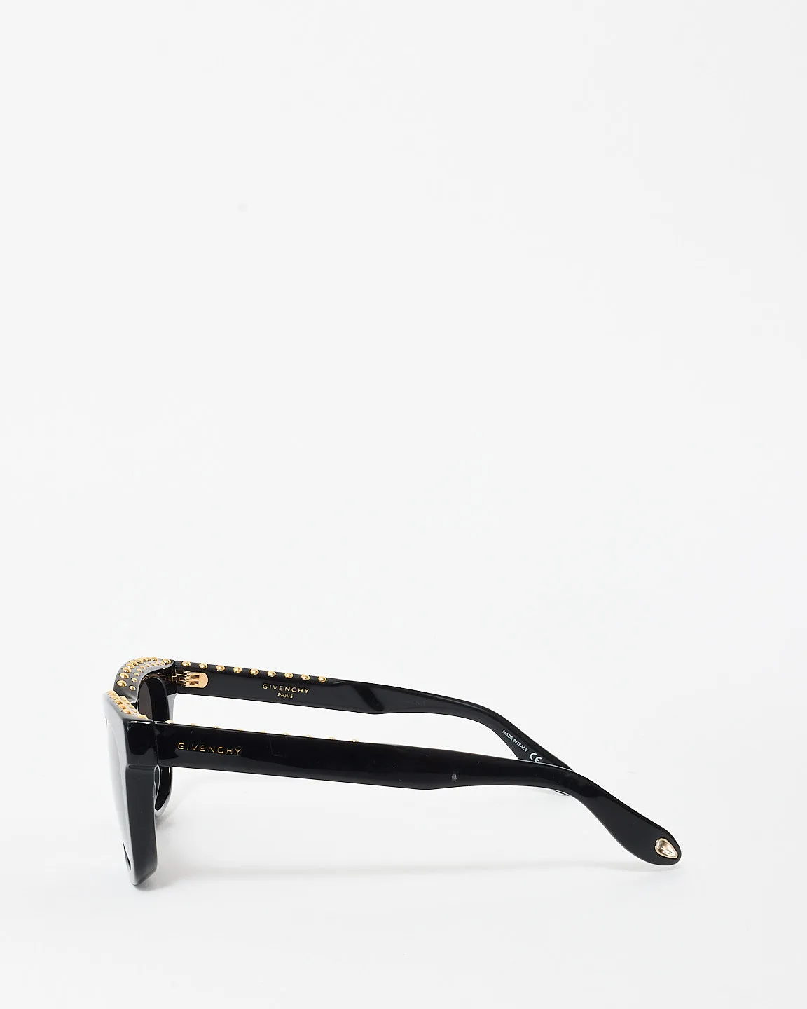 Givenchy Black Acetate & Gold Studded GV 7006/S Wayfarer Sunglasses