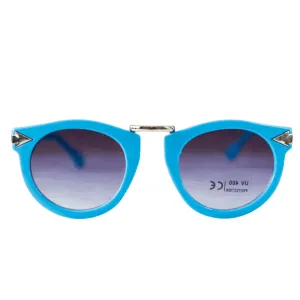 Gold Accent Sunglasses -- Blue