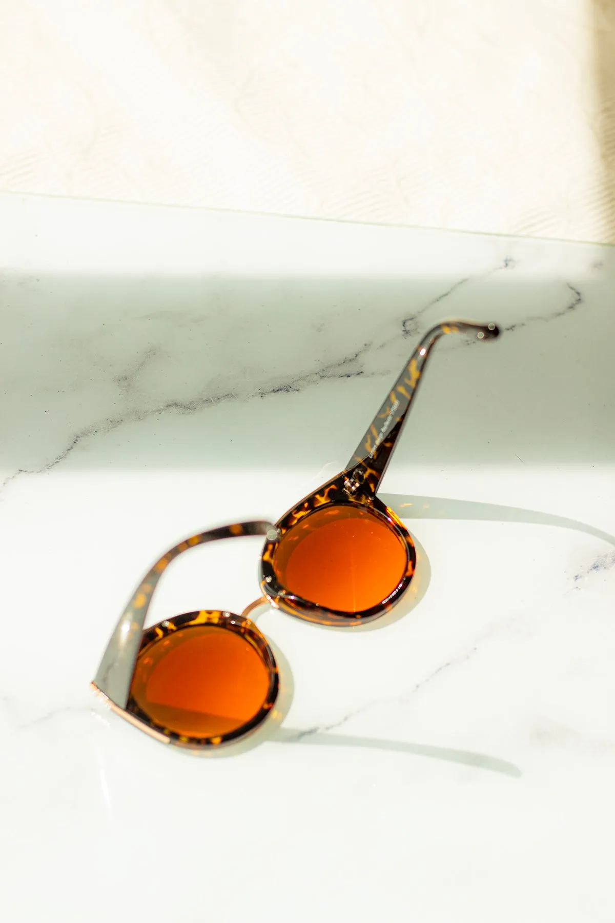 Gold Rim Cat Eye Sunglasses