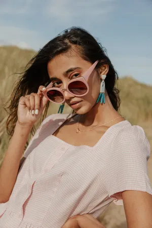 Gold Rim Cat Eye Sunglasses