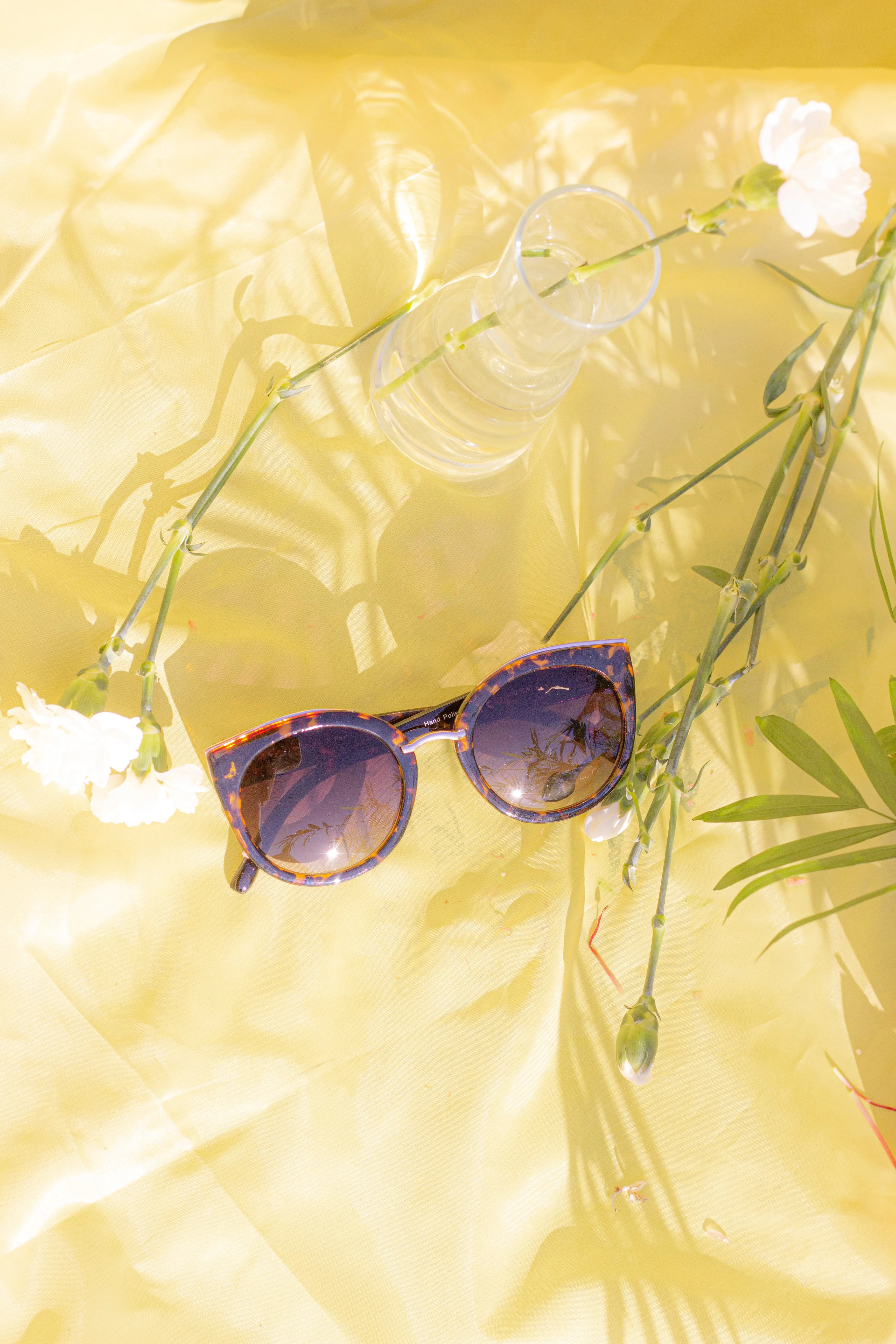 Gold Rim Cat Eye Sunglasses