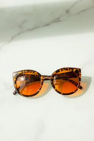 Gold Rim Cat Eye Sunglasses