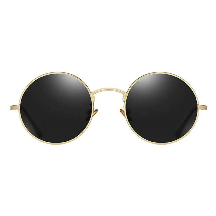 Gold Round Aviator Sunglasses