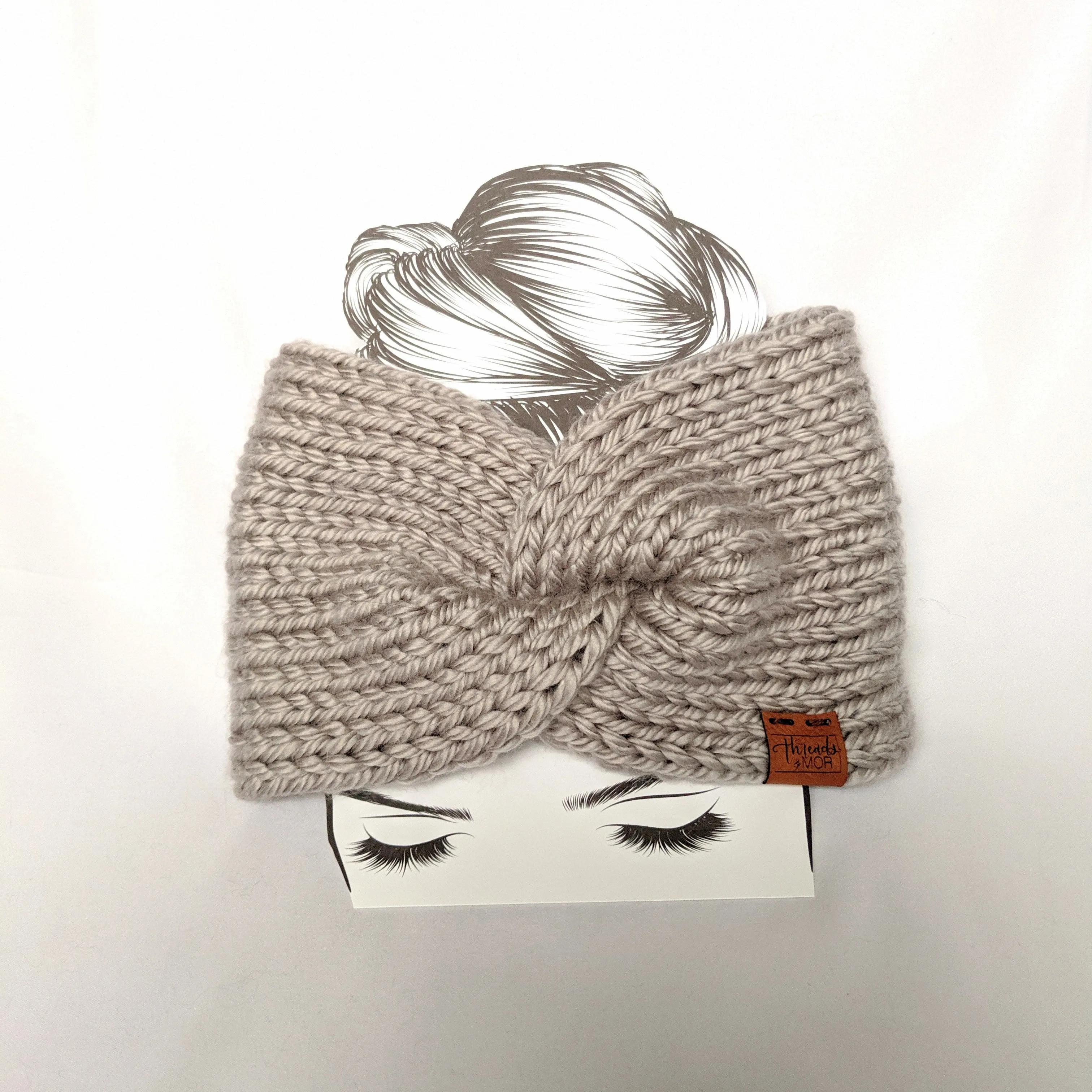 Gray Twist Ear Warmer / Headband