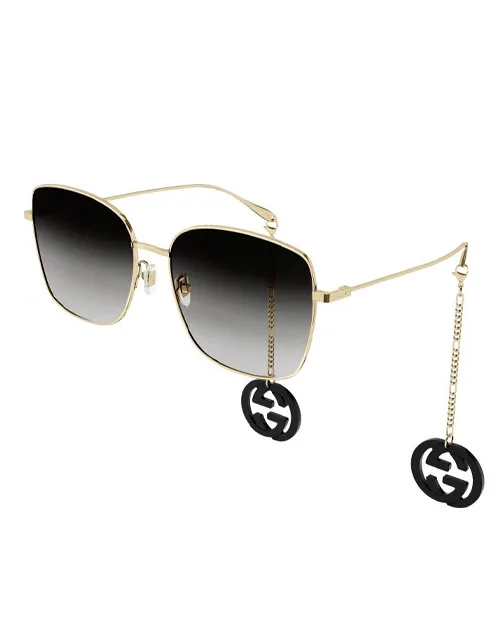GUCCI | GG Logo Woman Sunglasses | Gold