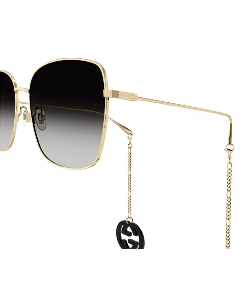 GUCCI | GG Logo Woman Sunglasses | Gold