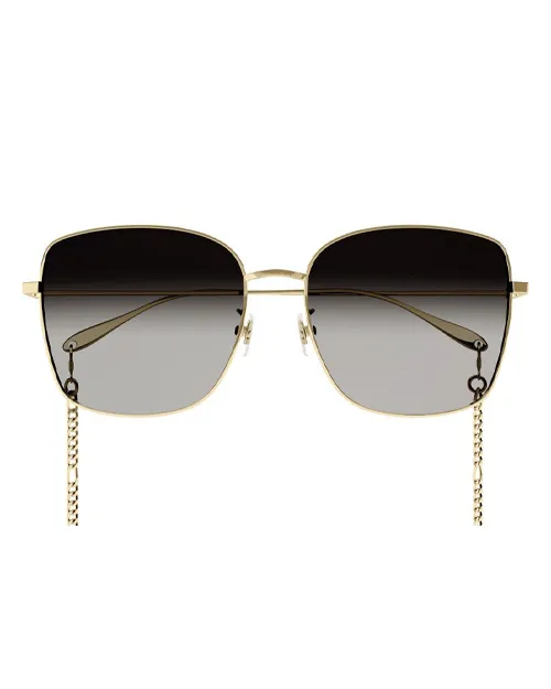 GUCCI | GG Logo Woman Sunglasses | Gold