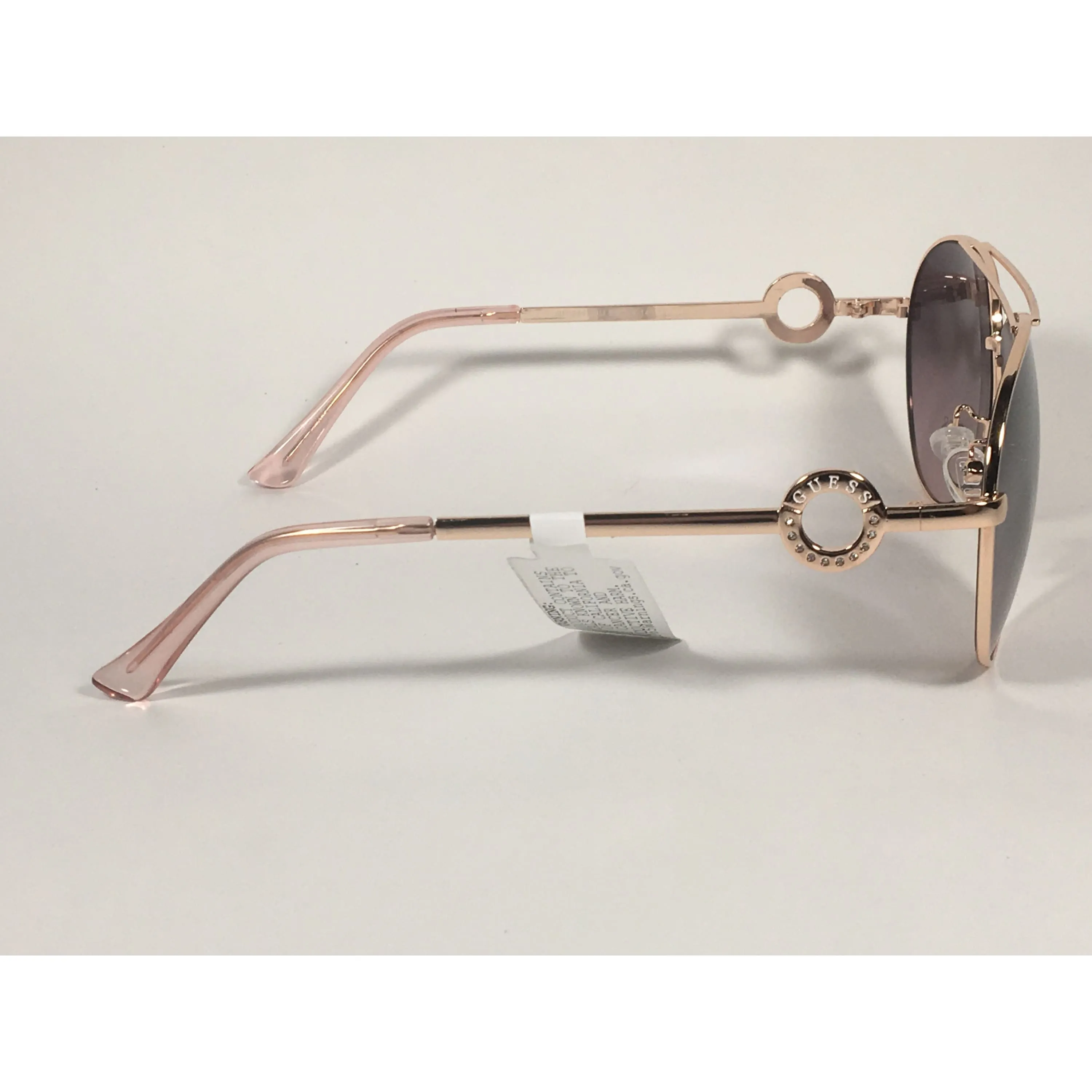Guess Aviator Sunglasses Rose Gold Frame Silver Mirror Lens GF0364 28U