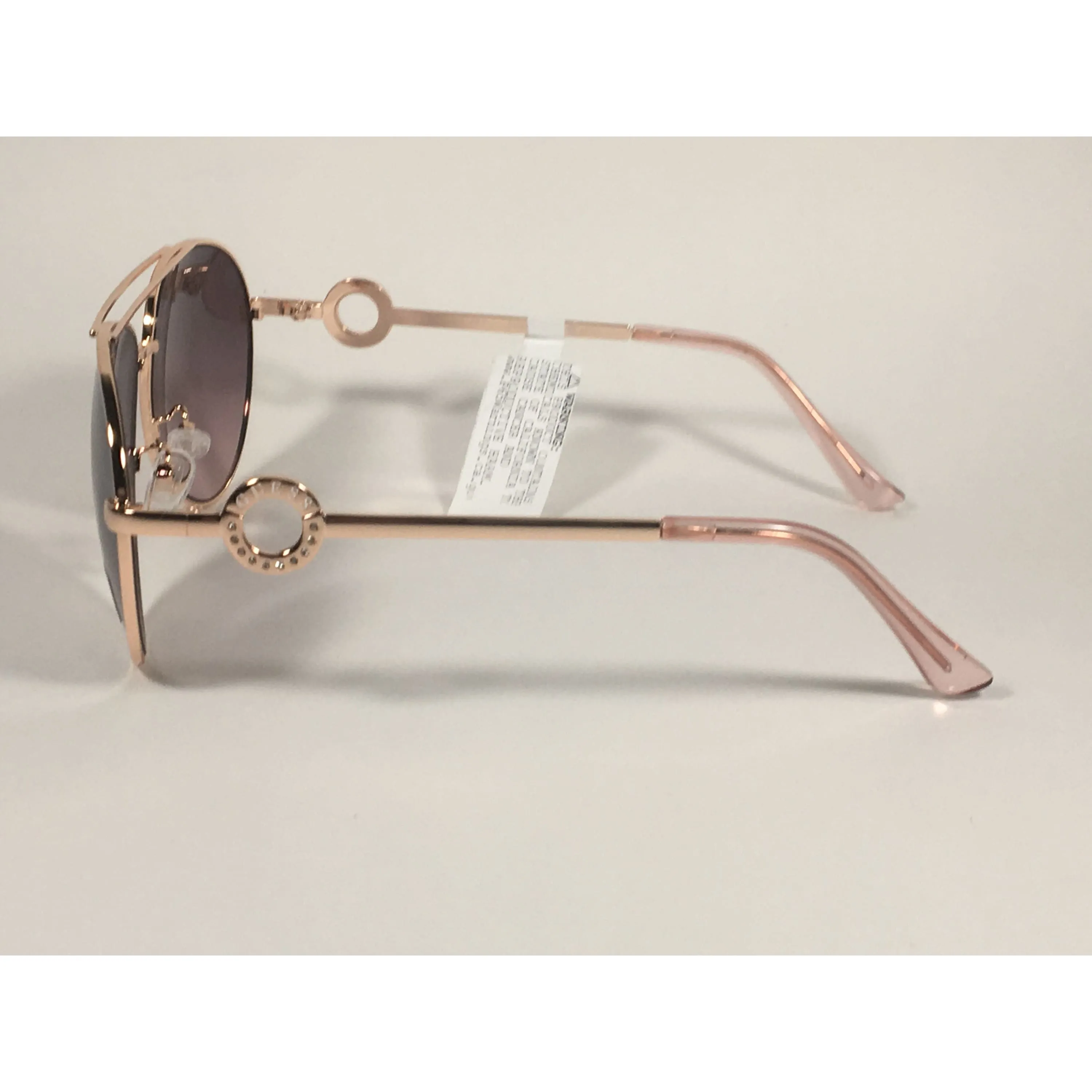 Guess Aviator Sunglasses Rose Gold Frame Silver Mirror Lens GF0364 28U